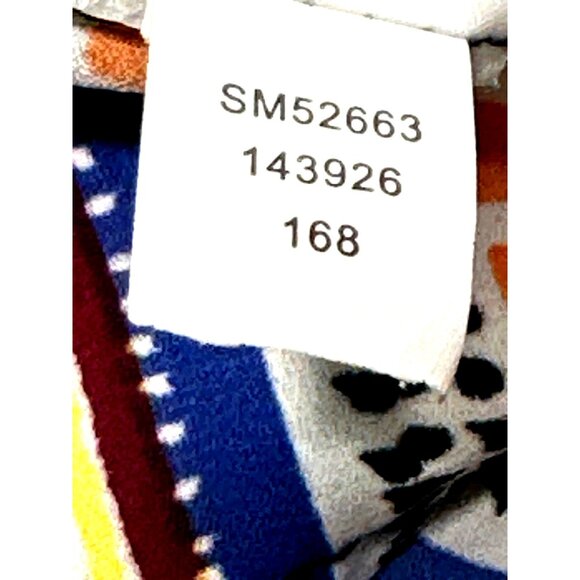 Melissa Paige L Multi Color Stripe Shirt Dress Tunic Collar Roll Tab Sleeve Boho - Picture 9 of 11